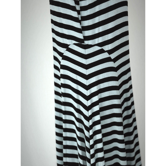 COMFY USA Black Striped Asymmetrical Modal Dress BEAUTIFUL ON!!! XL #0093 - Picture 4 of 6